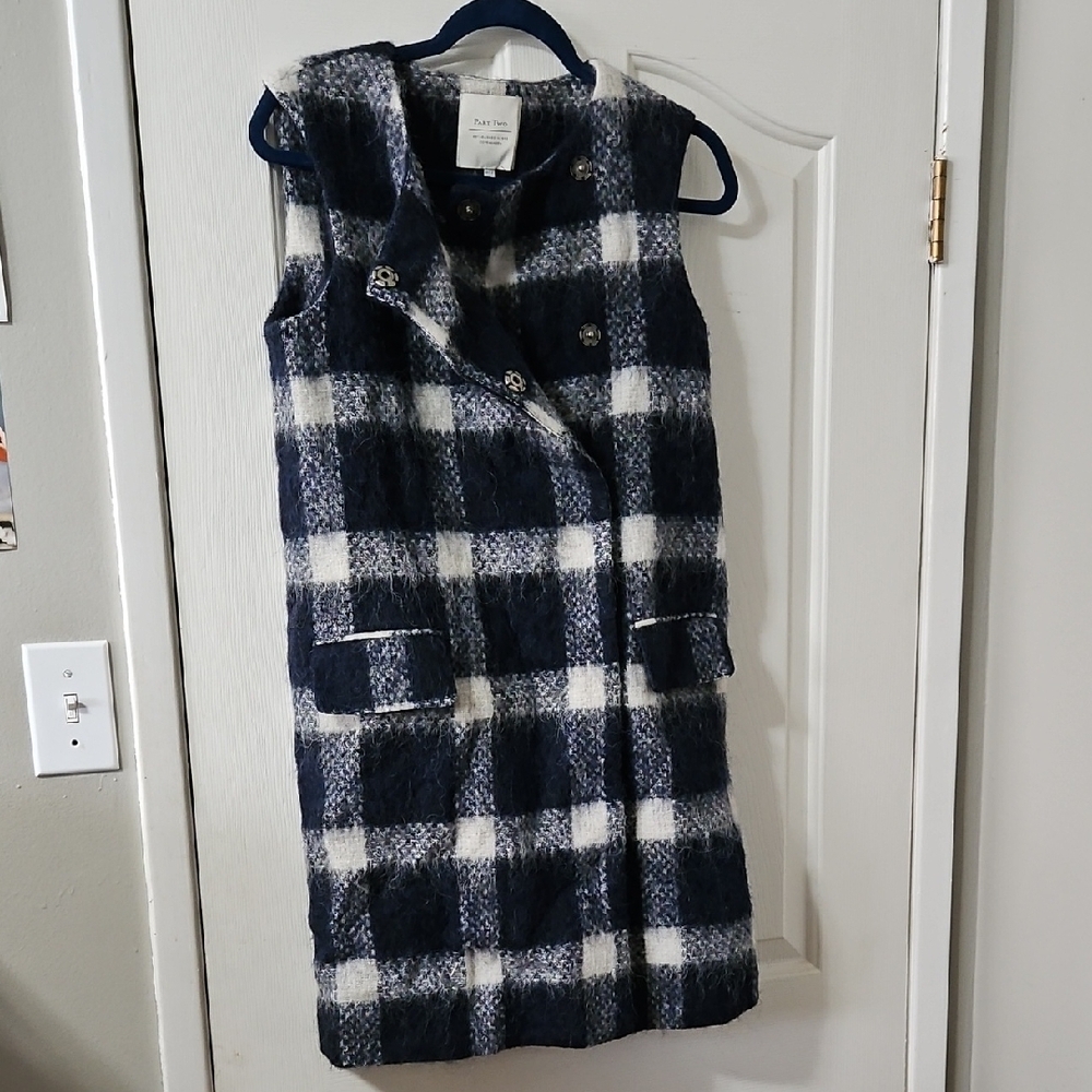 Part Two Copenhagen - Plaid, Long Vest